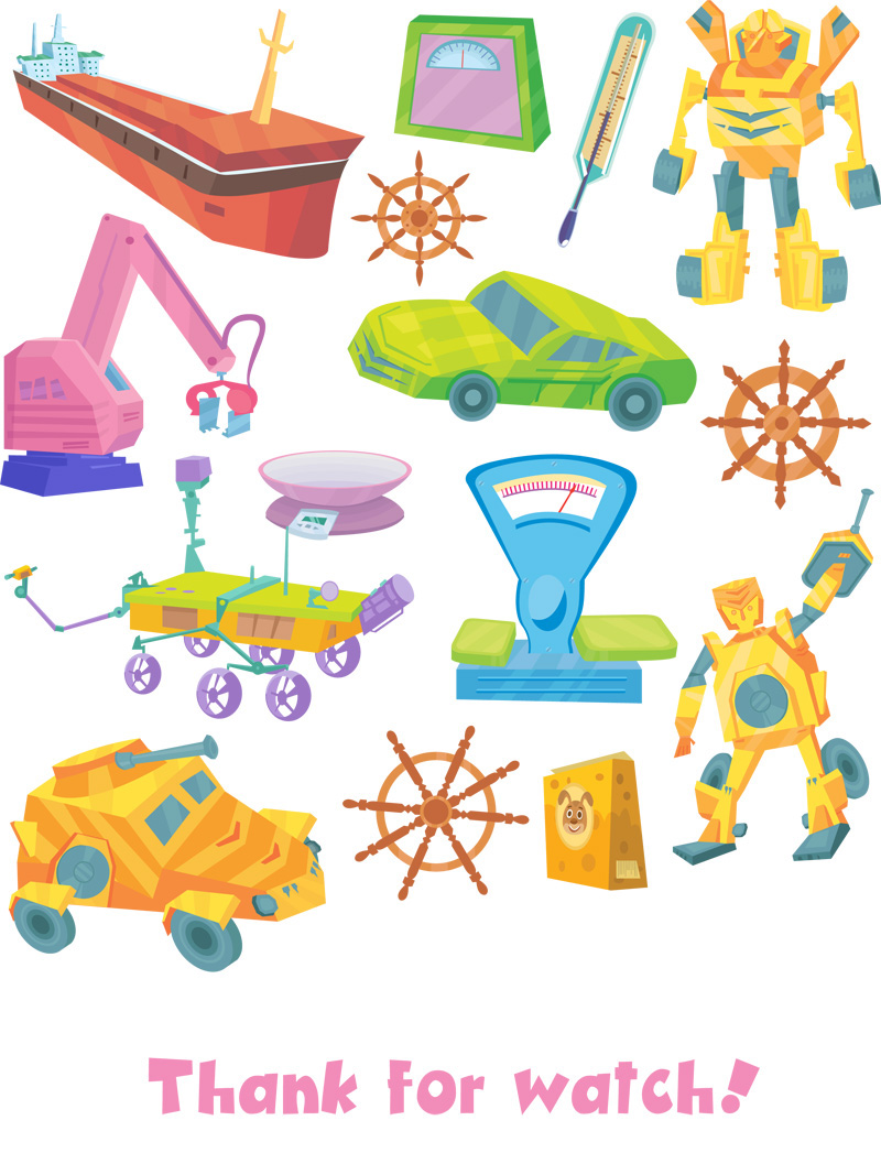 fixiki  robot  Illustration  children  Magazine   kids colorful