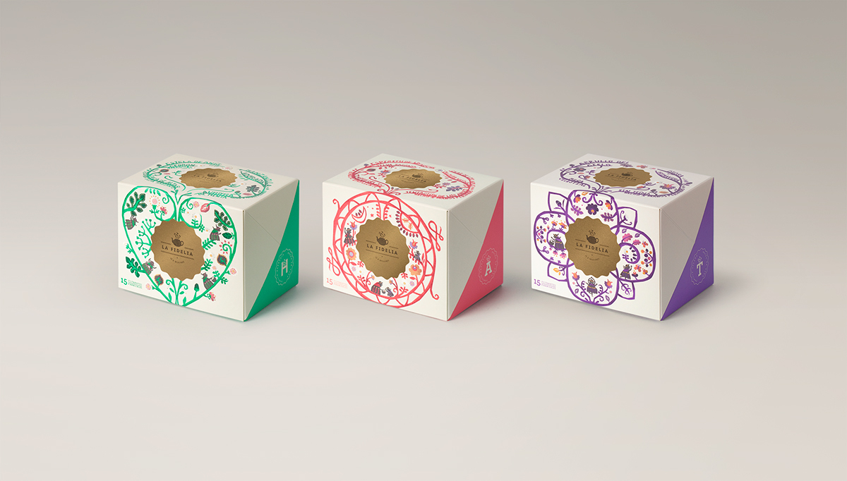 packaging design ILLUSTRATION  tea peru natural Packaging Native color tea design