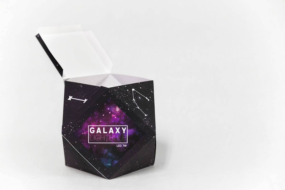 galaxy Lightbulb Lamp Constellations creative product paper lighting Sustainability led