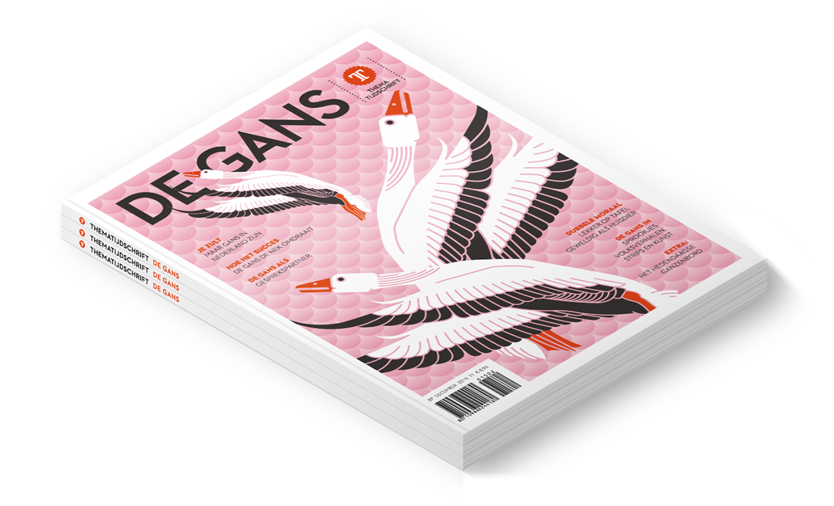 cover Fold-out cover De Gans magazine independent publisher Goose game board birds Flying politics