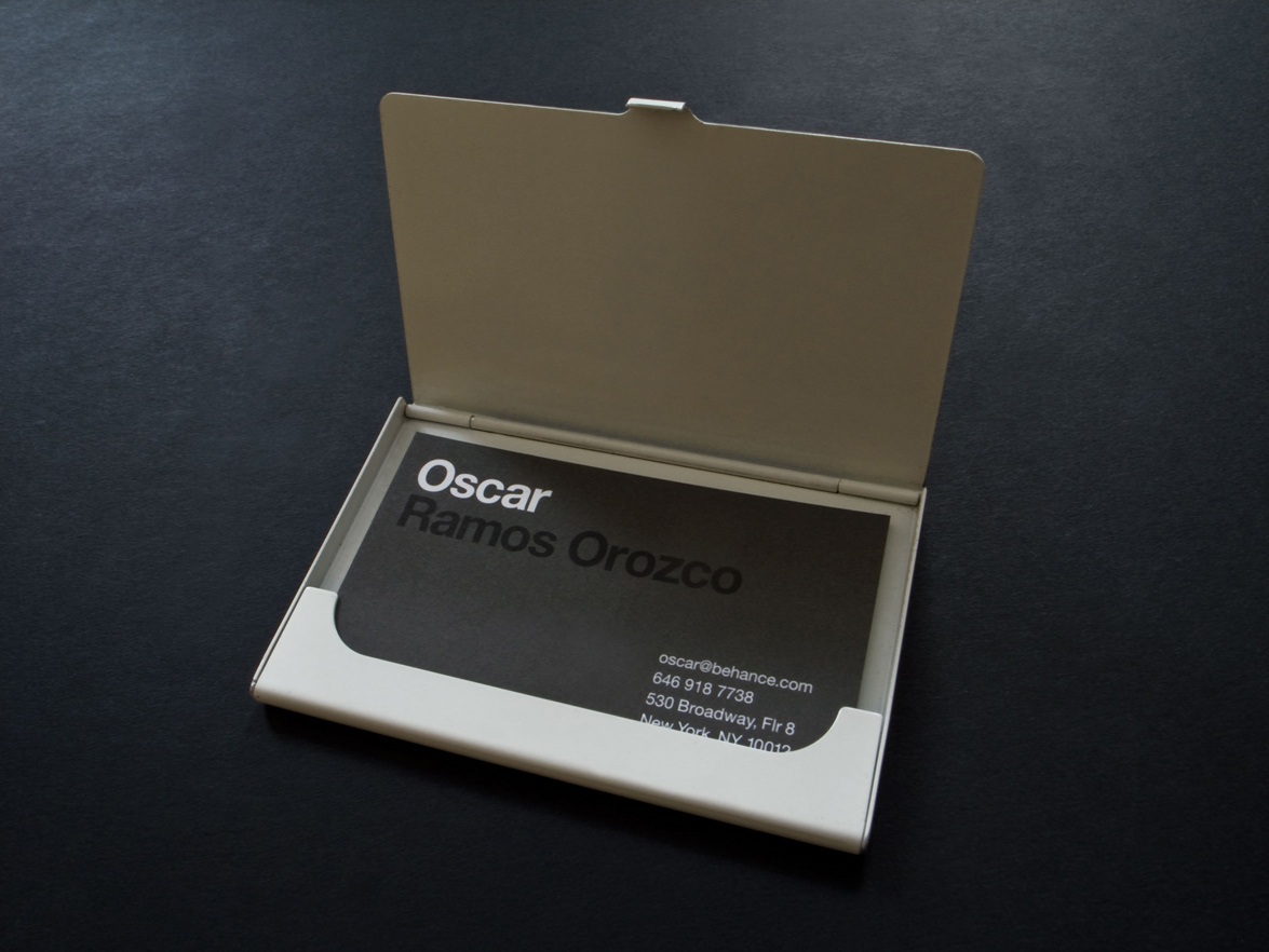 Behance business  cards Behance Team Oscar Ramos Orozco matias corea helvetica business card Stationery
