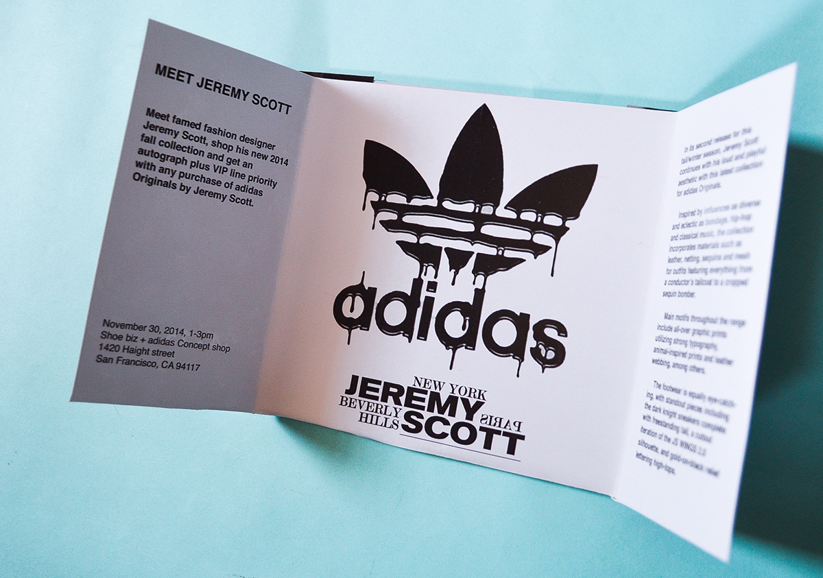 adidas jeremy scott adidas originals folder fold editorial brochure