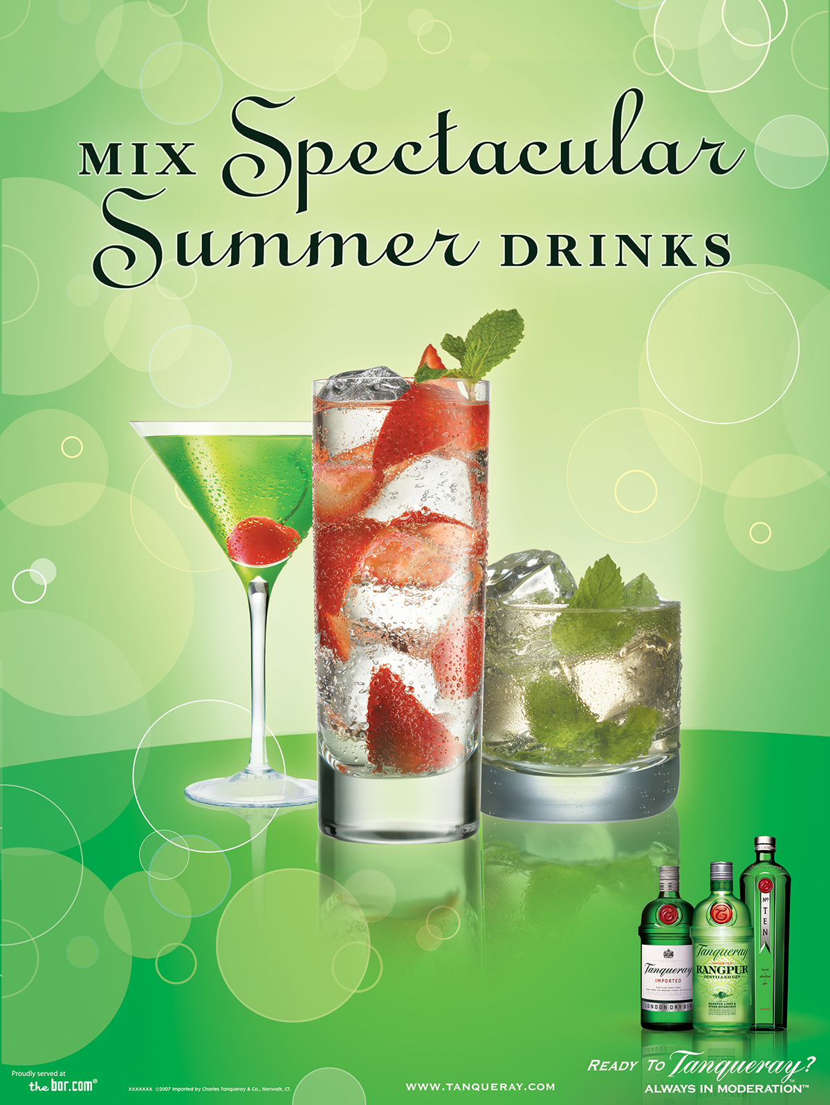 tanqueray Spring summer  marketing  Cocktails  National point of sales Liquor Store Channel Premium Spirits gin