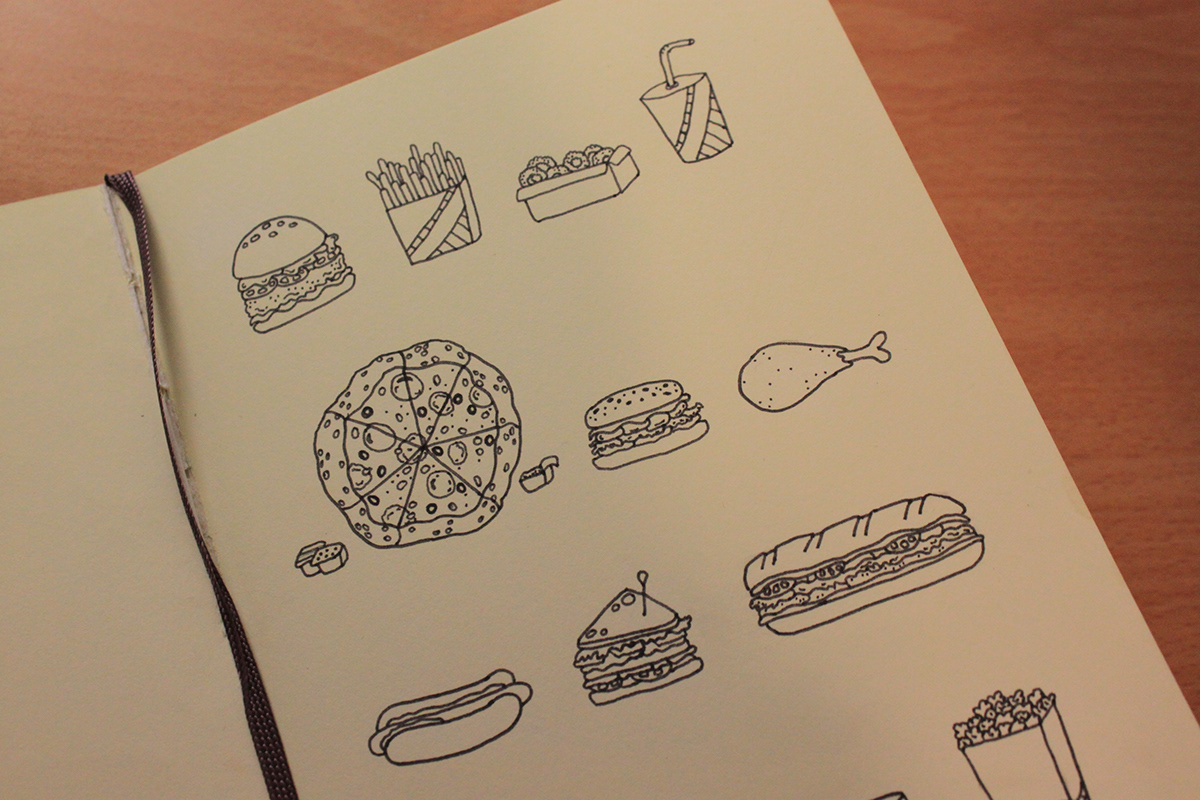 sketch Food  sketchbook handdrawn