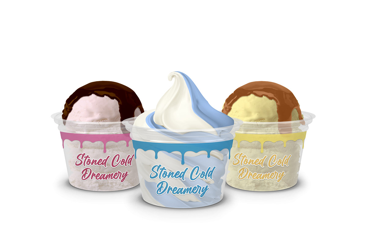 cannabis ice cream ice cream container infused infused ice cream marijuana package design  product design  thc