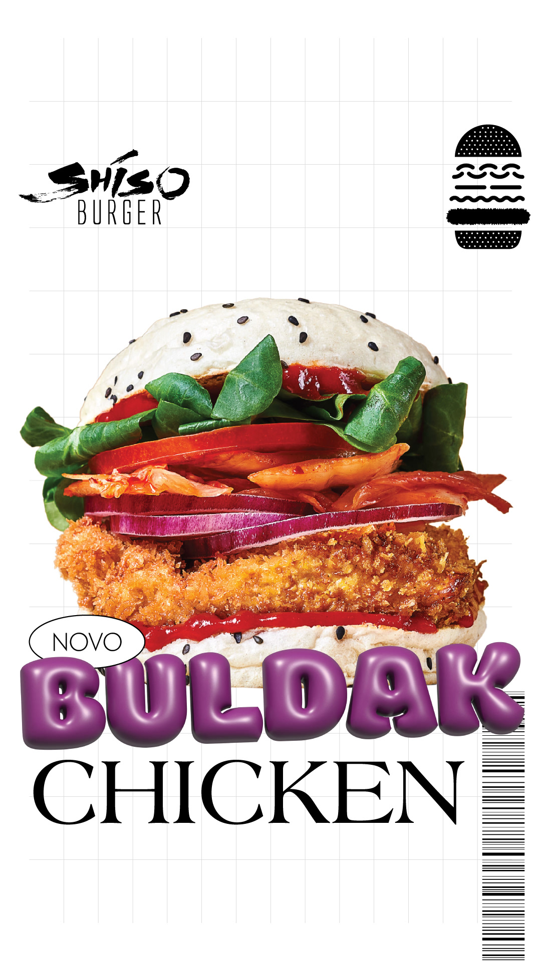 Social media post Social Media Design campaign Fast food hamburguer 3D typography