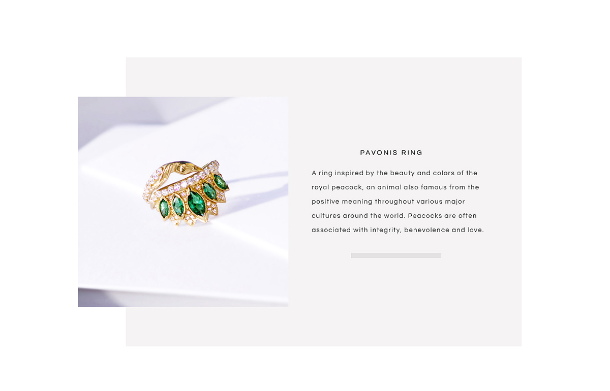 peacock Phoenix ring Jewellery gemstones Emeralds gold
