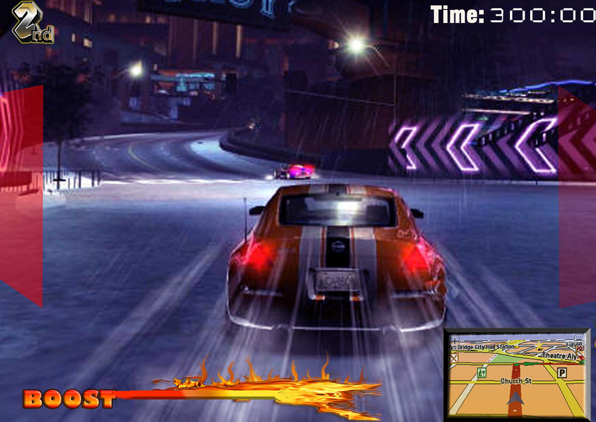 Driving velocity Racing Cars user Interface Start pause menu menu system