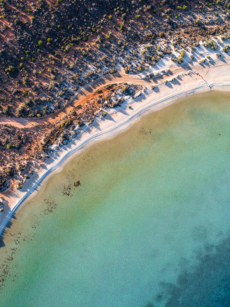 Aerial Coast beach above plane drone Landscape Australia Ocean waves