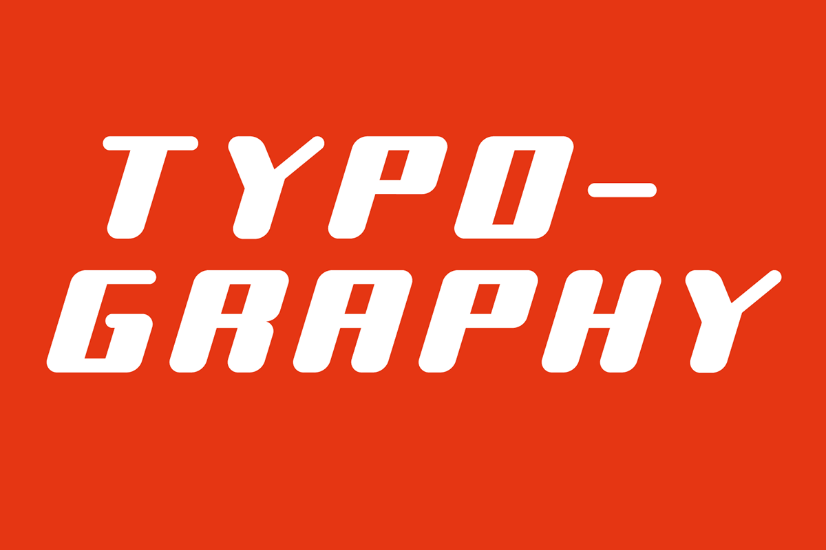 Oblique typeface design