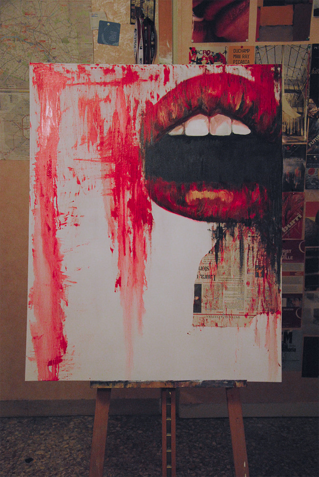Vicious loureed paint colors red passion indie Mouth teeth