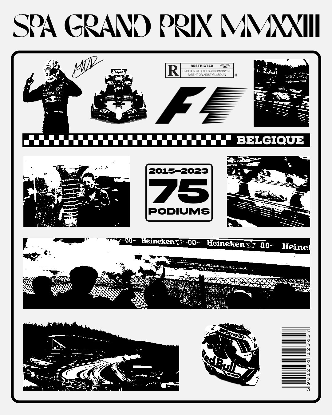 Spa GRAND PRIX f1 Verstappen poster