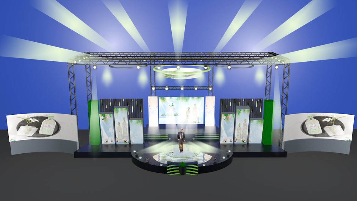 Event STAGE DESIGN c4d launch marketing   Advertising 