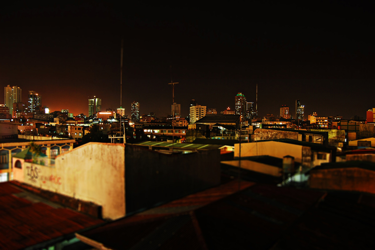 DUSK Manila sampaloc philippines Evening sunset warm cityscape city Urban rooftop Silhouette Travel after dark
