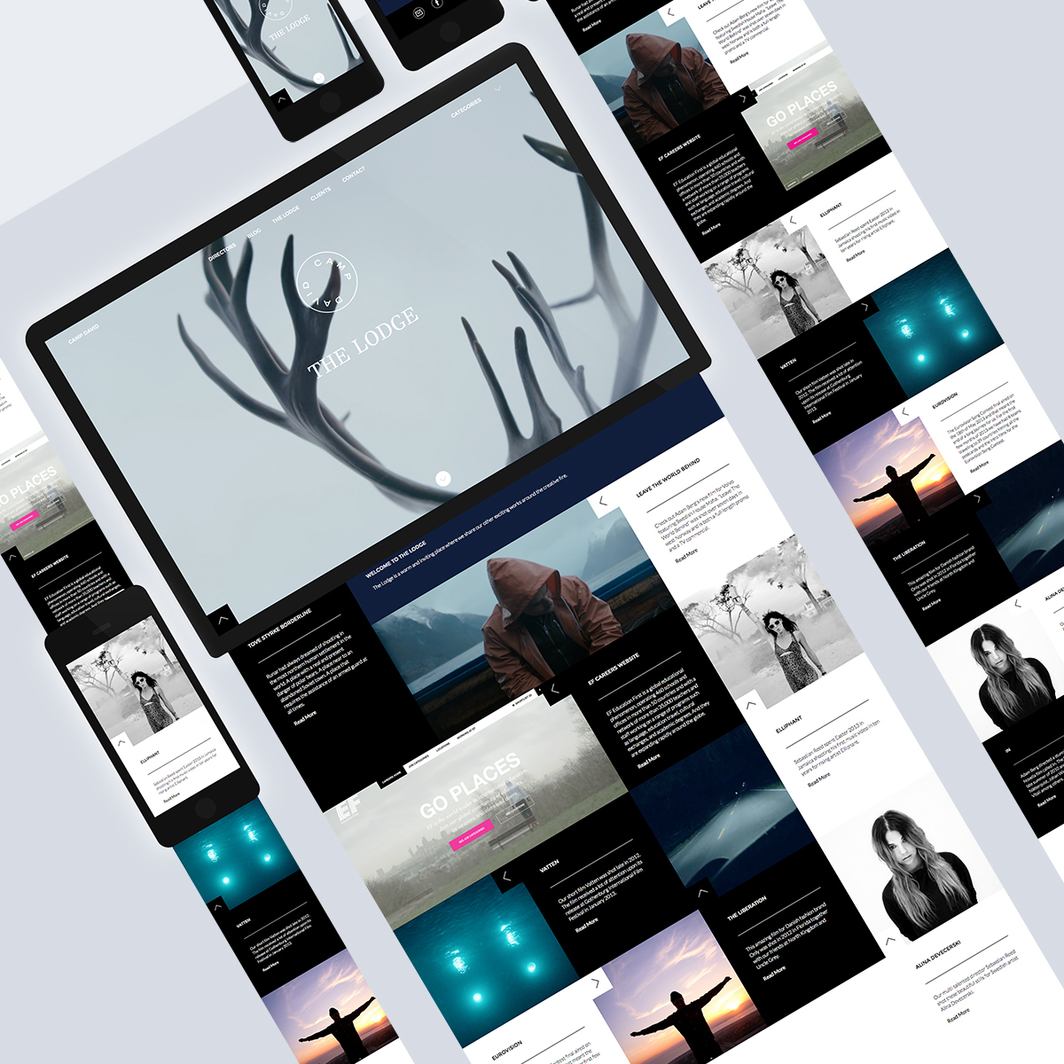 fabrik design Website portfolio Platform Responsive Web mobile tablet desktop SAAS camp david Production company Stockholm