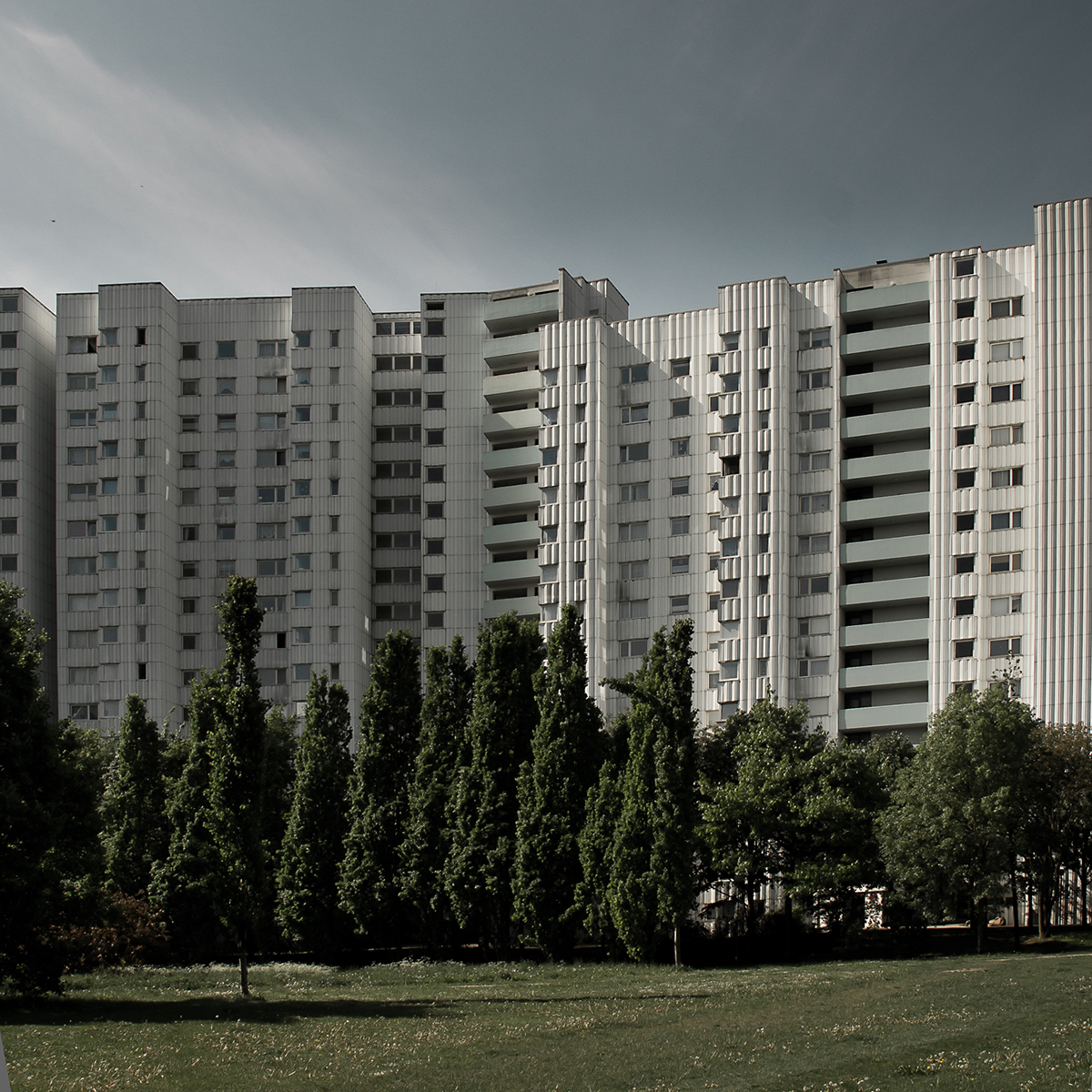 gropiusstadt planstadt planned city concrete Urban Tristesse beton berlin germany square digital Desaturated