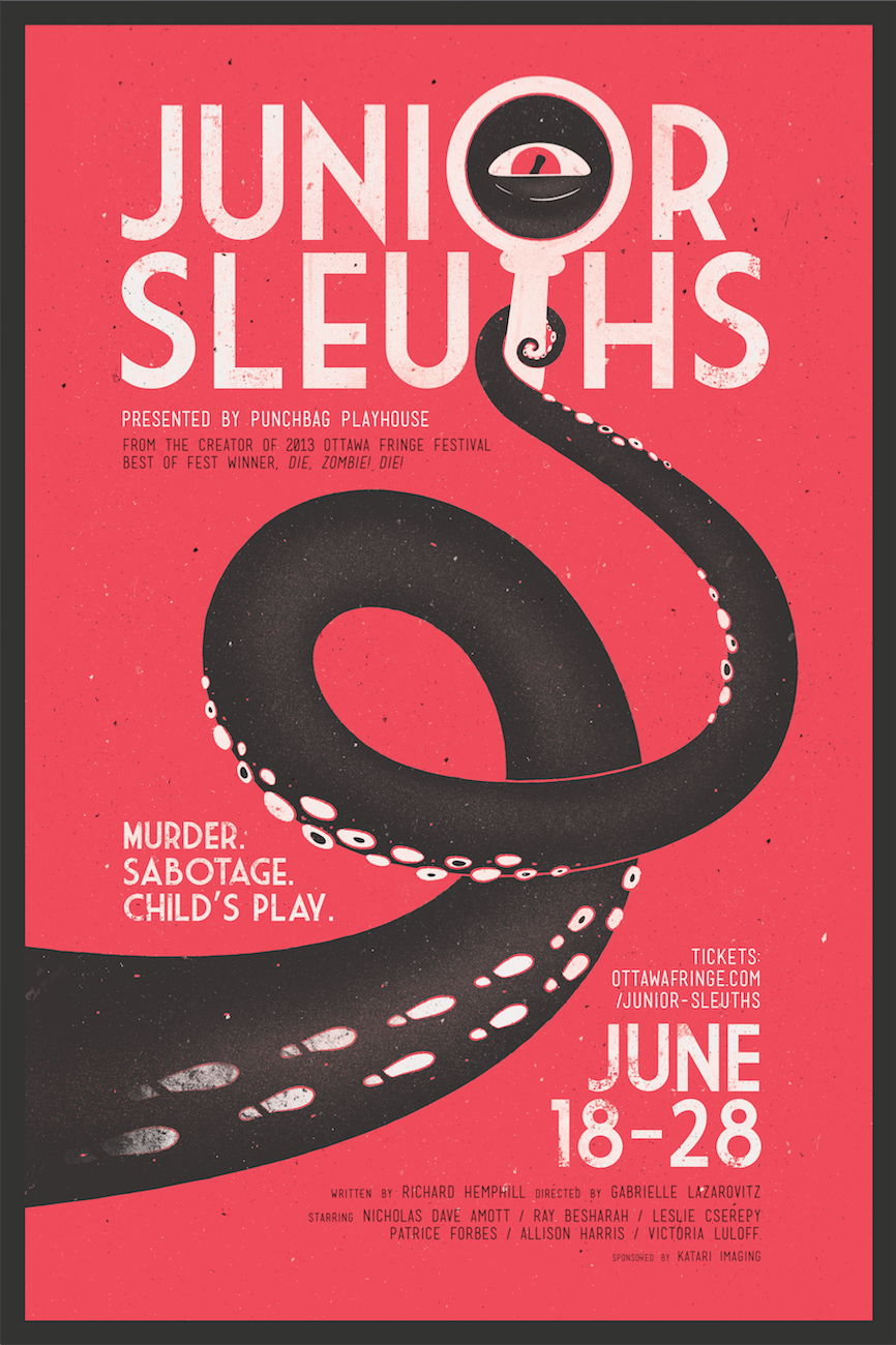 play tentacle print ink Theatre poster pink