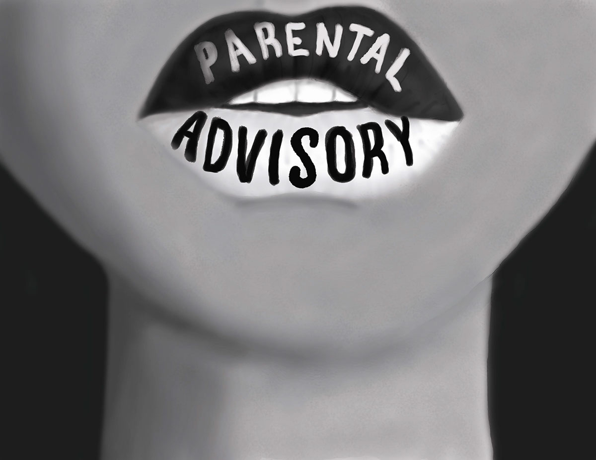 Art Gallery Contest ILLUSTRATION  digital paint parental advisory  Censorship