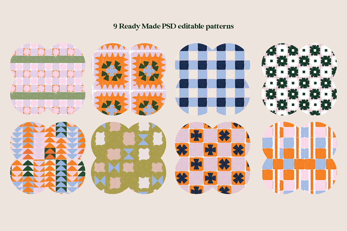 feminine girly modern pattern print quilt surface Surface Pattern women