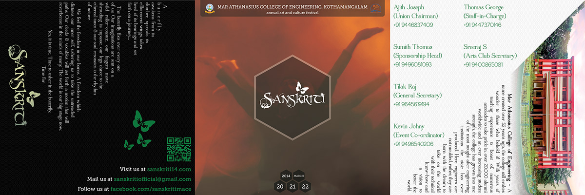 sanskriti mace ma college arts fest brochure mini brochure