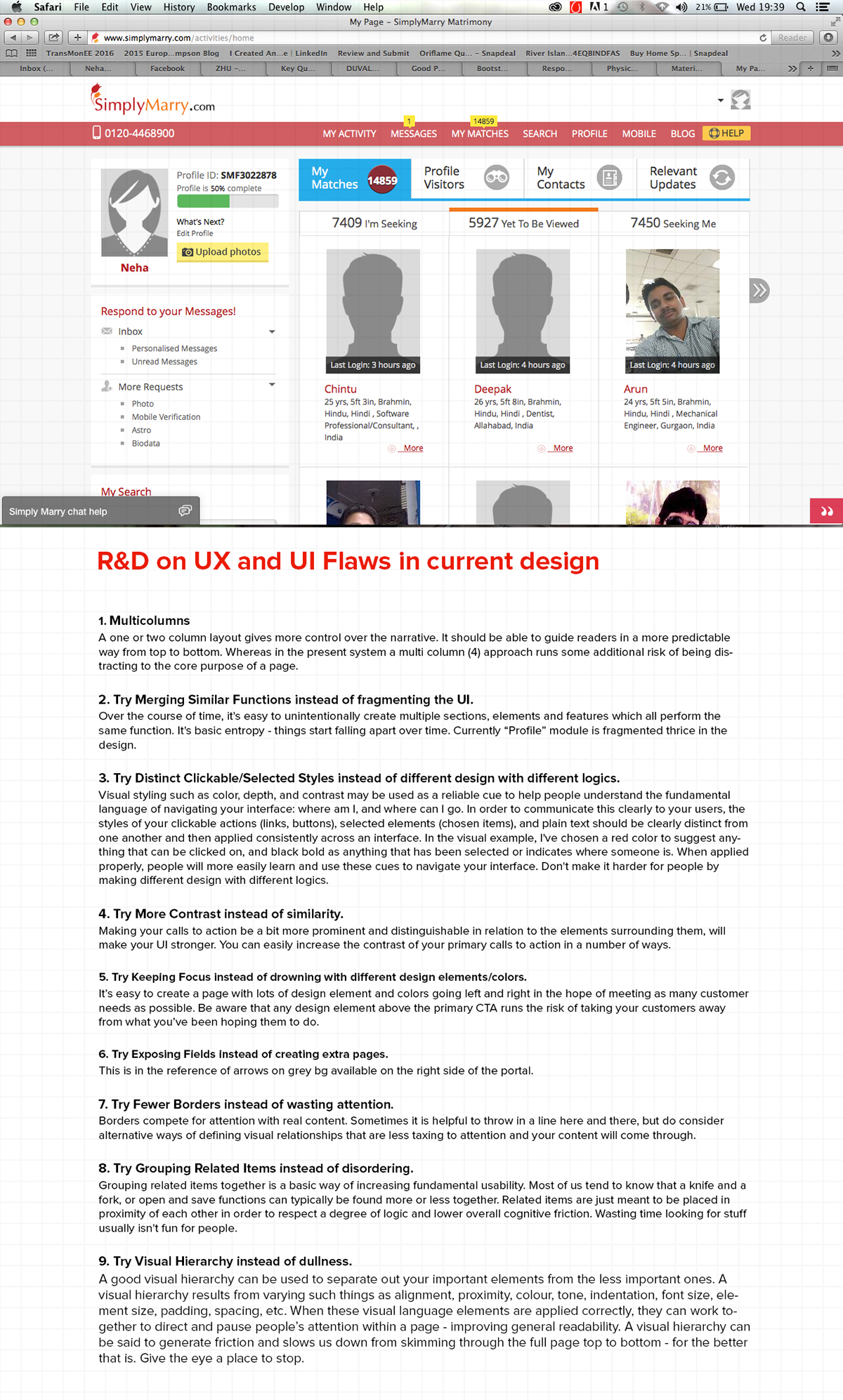 redesign Web ux-ui Marriage-portal R&D