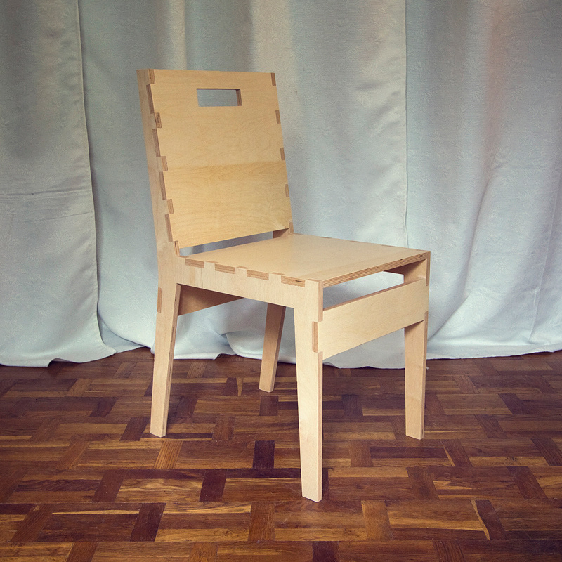 chair golden section plywood handmade