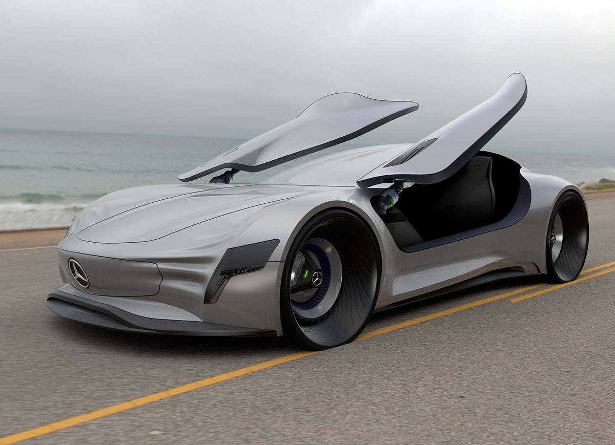 mercedes concept Sl slpure sl|pure sl_pure Sportscar design car sketch 1:4 scale model