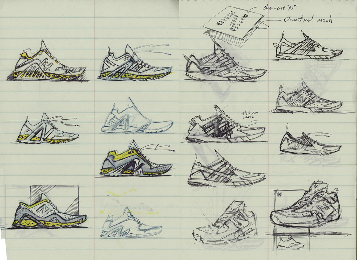 footwear shoe design New Balance sports sketch