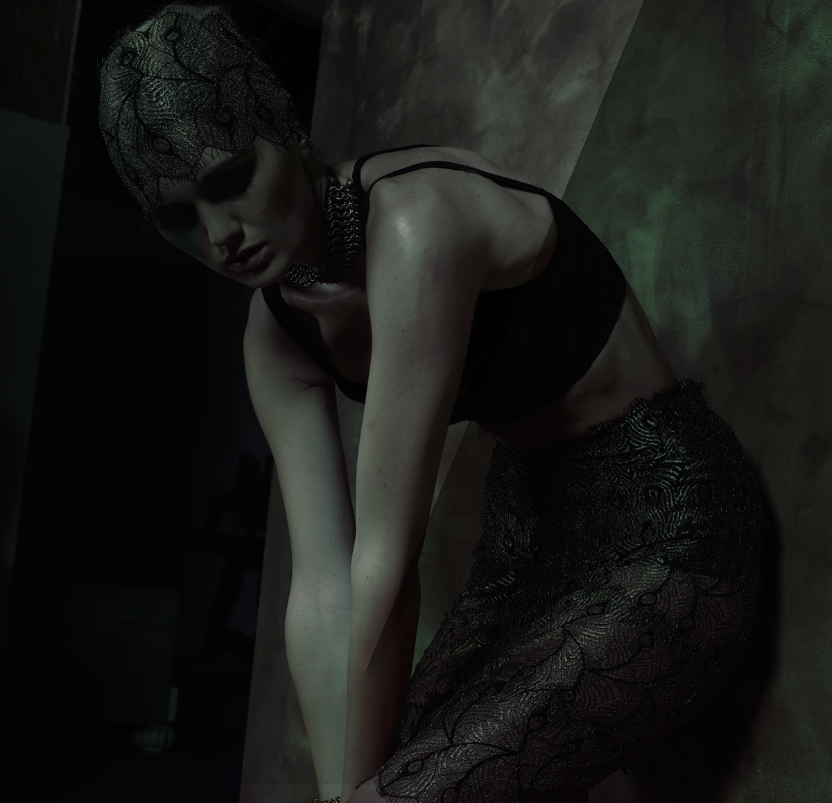 fashion art dark Model. fashion photography art editorial