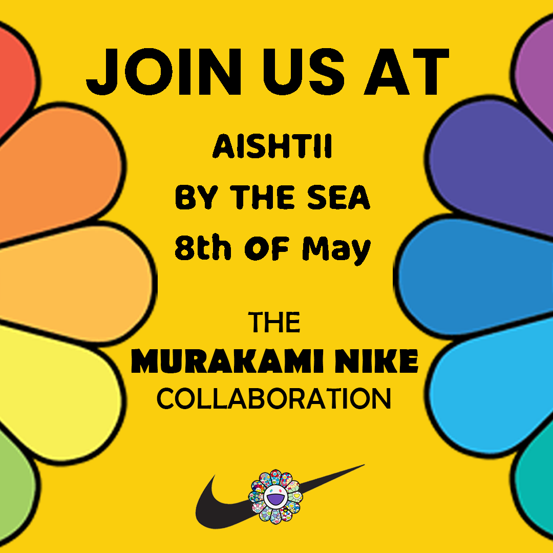 Advertising  airforce Flowers Nike post shoes sneakers Social media post Socialmedia Takashi Murakami