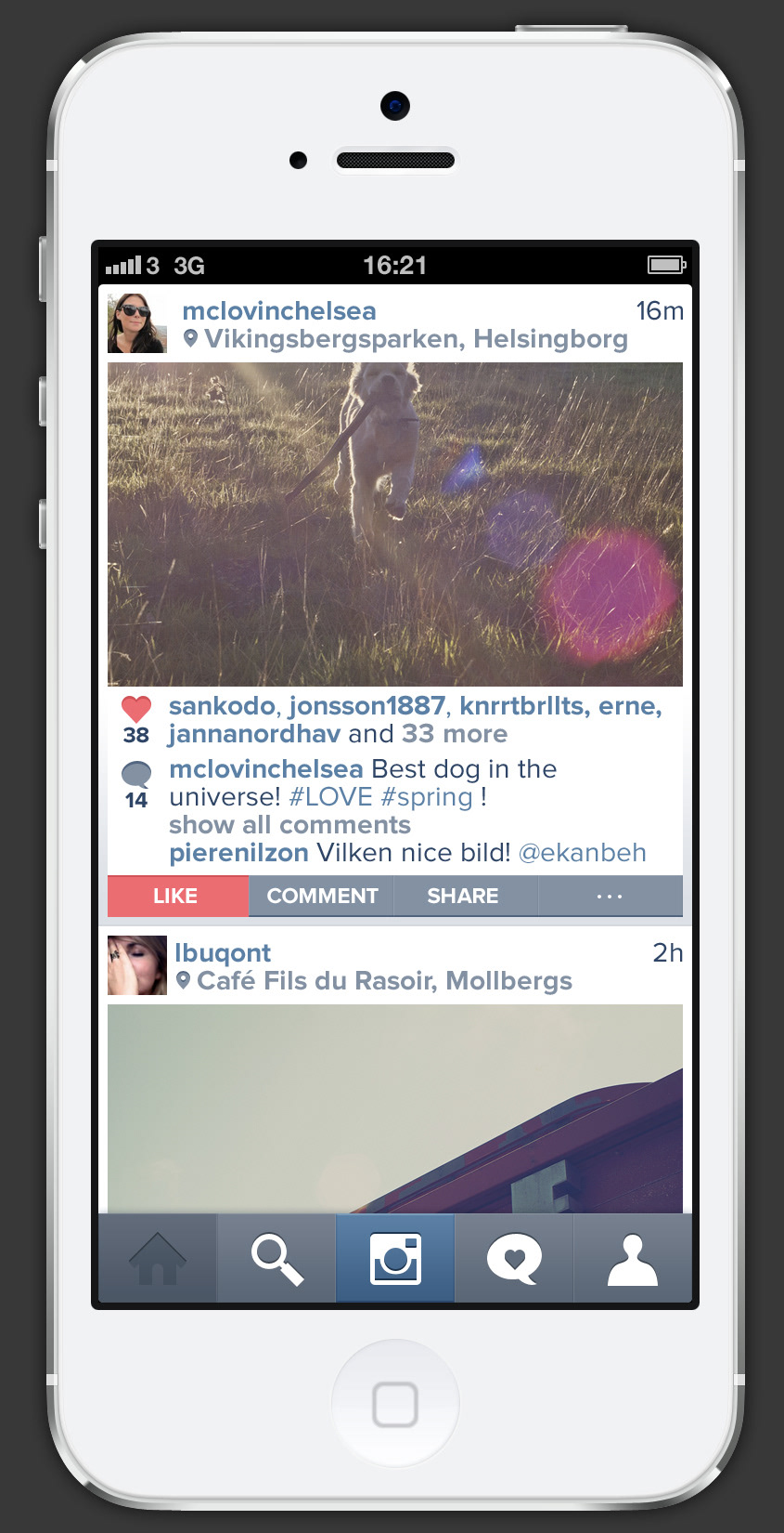 flat  UI  user interface  instagram  redesign  photoshop  app  design  iOS  iphone  FACEBOOK   follow insta