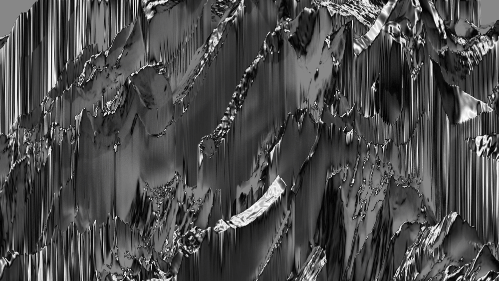 3D black and white chrome dark digitalart electronicmusic Single techno visualiser visualization