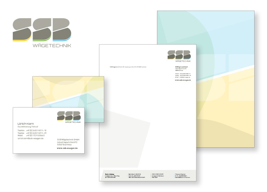 Adobe Portfolio ssb wägetechnik Corporate Design Exhibition  broschures