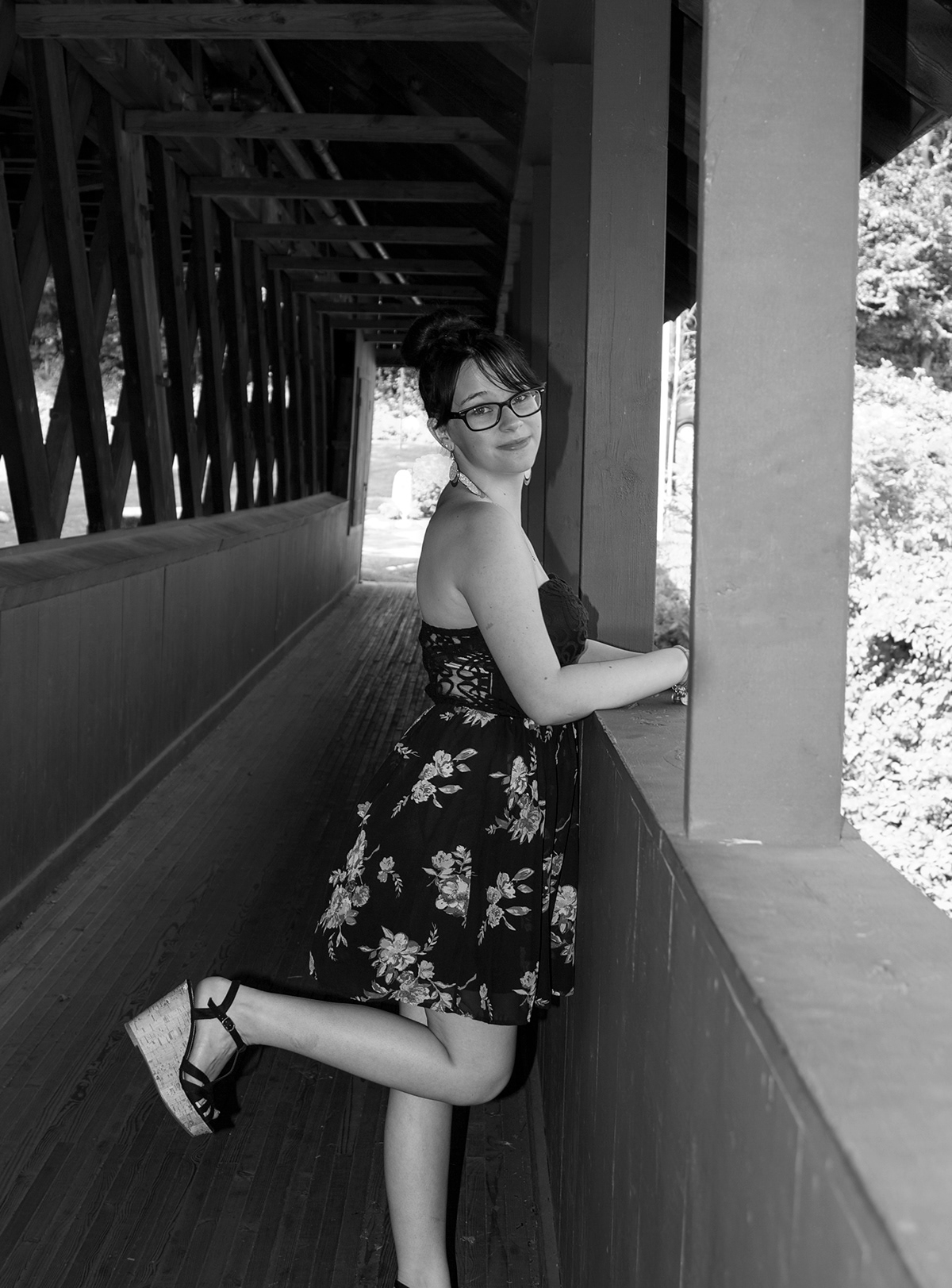 black and white Vermont coverdbridges