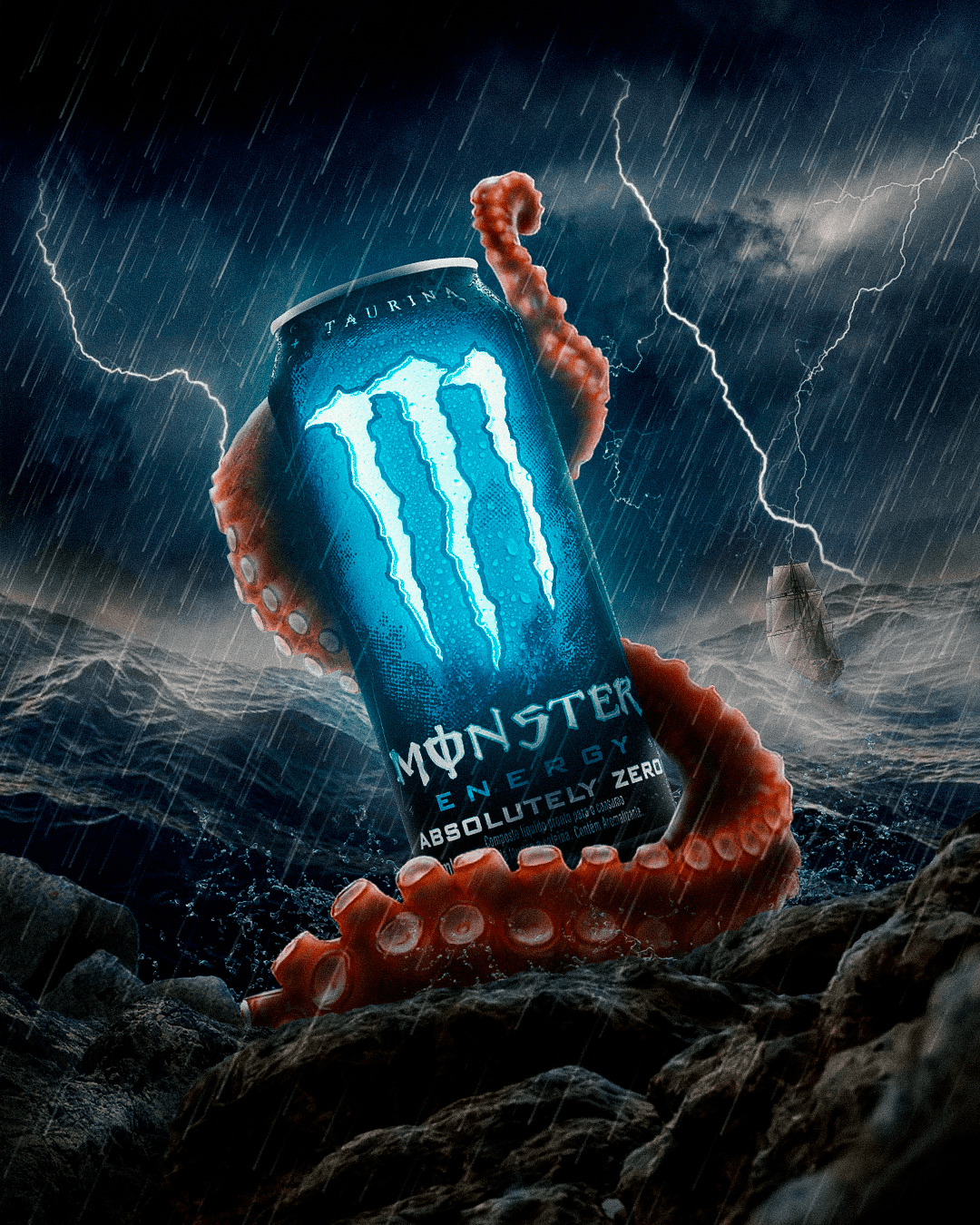 Graphic Designer manipulation monster Ocean Manpulation Design sea
