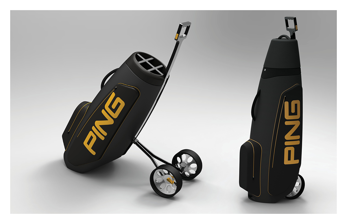 golf travel case golf bag push cart ping