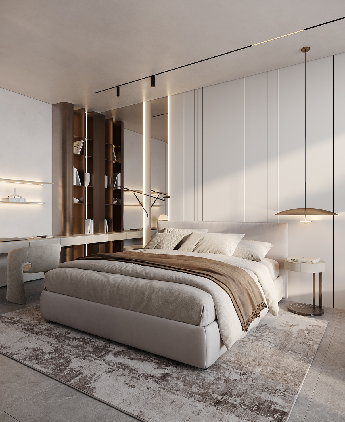 3ds max bedroom Botswana design Interior kiev Minimalism modern Render Vizualization