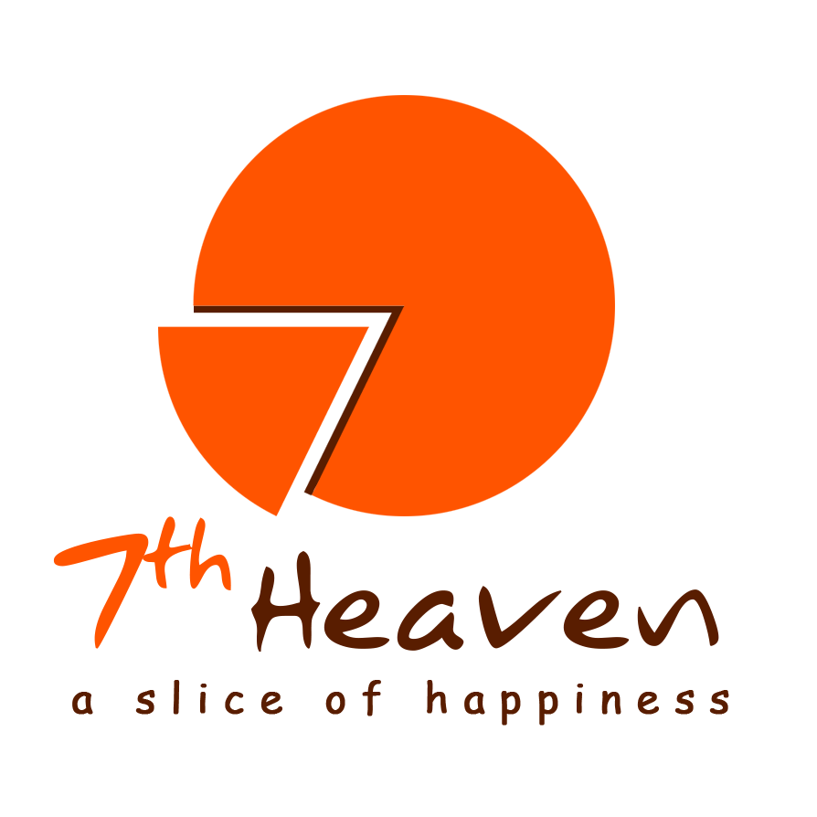logo cake shop cake desserts Logo Design round logo 7th Heaven