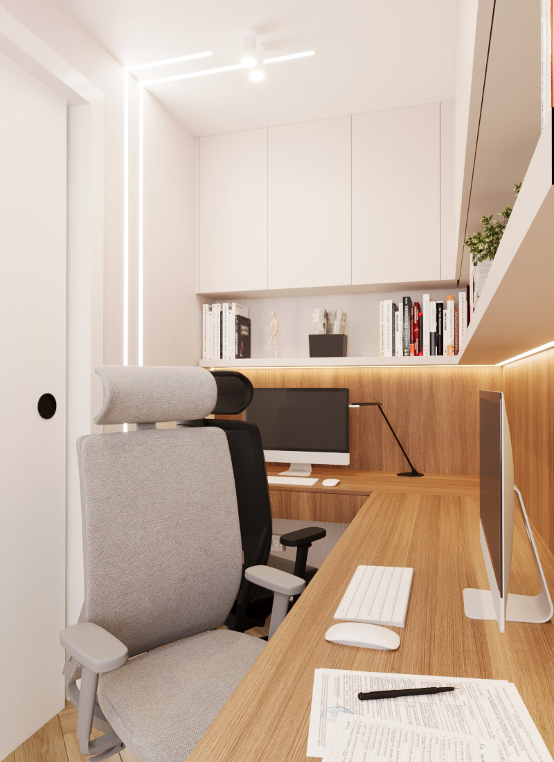 home office Office Design furniture design  interior design  visualization 3ds max corona modern design working desk