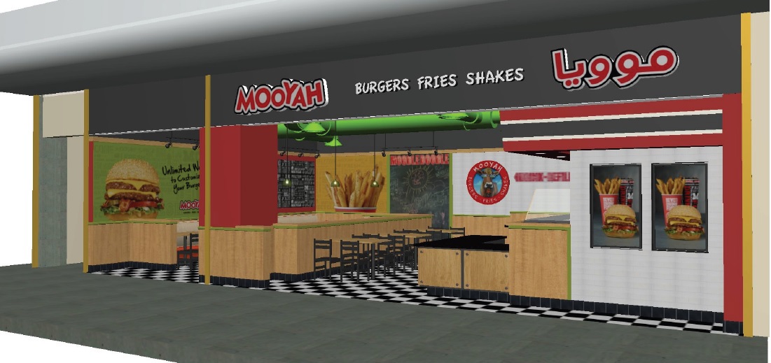 MOOYAH AMERICAN RESTAURANT GATE MALL IQILA @ KUWAIT AREA : 180 SQUARE METER