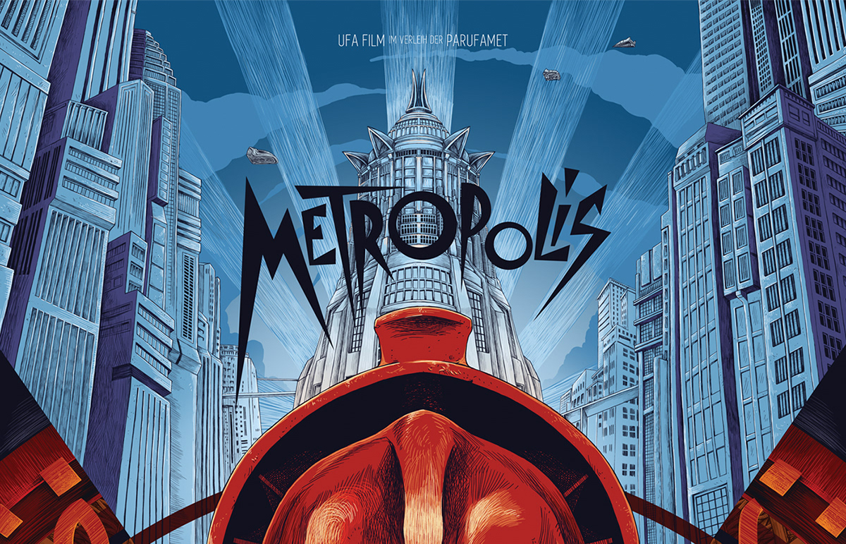 metropolis sci-fi Fritz Lang german film Film   movie poster robot factory existentialism raf banzuela