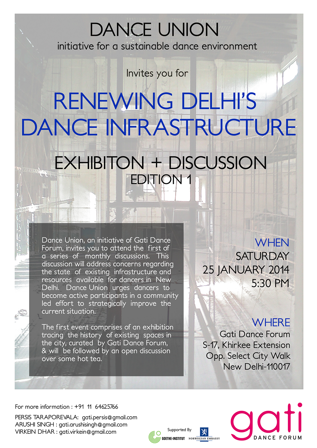 culture policy research infrastructure revitalisation urban renewal DANCE   New Delhi