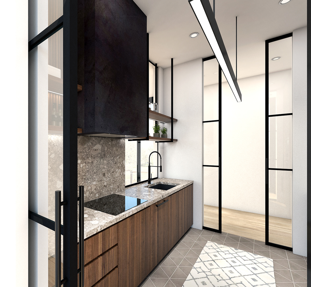 contemporary design Interior kitchen modern wood