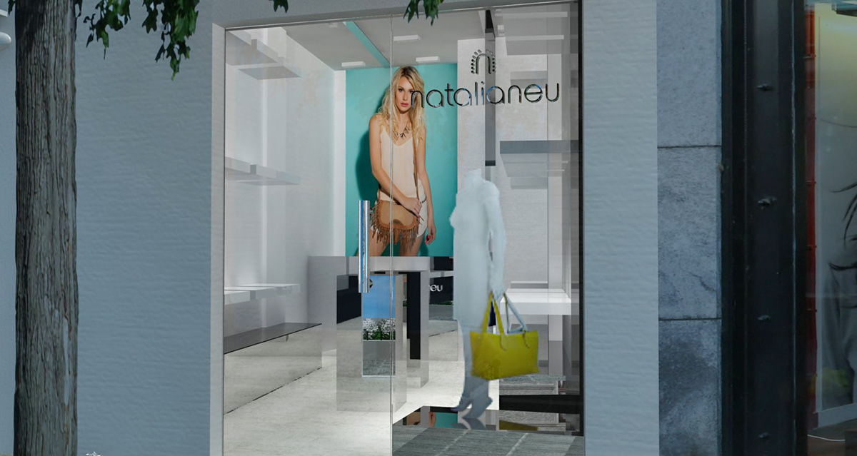 Retail shop store design diseño Interior Fashion  3D