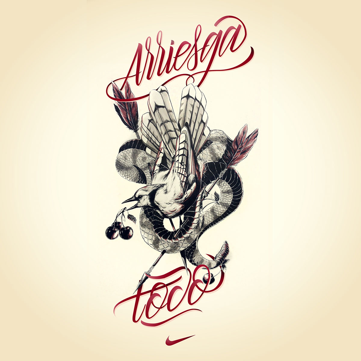 lettering ink fanart Nike ilustracion alandaniel nike sportswear typo letras letters