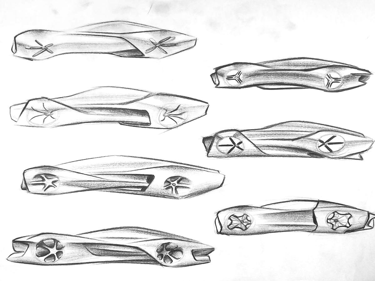 Vehicle sketch car design