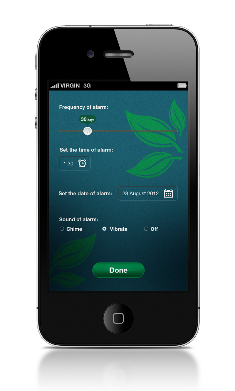 iphone  UI ios timer app alarm Plant