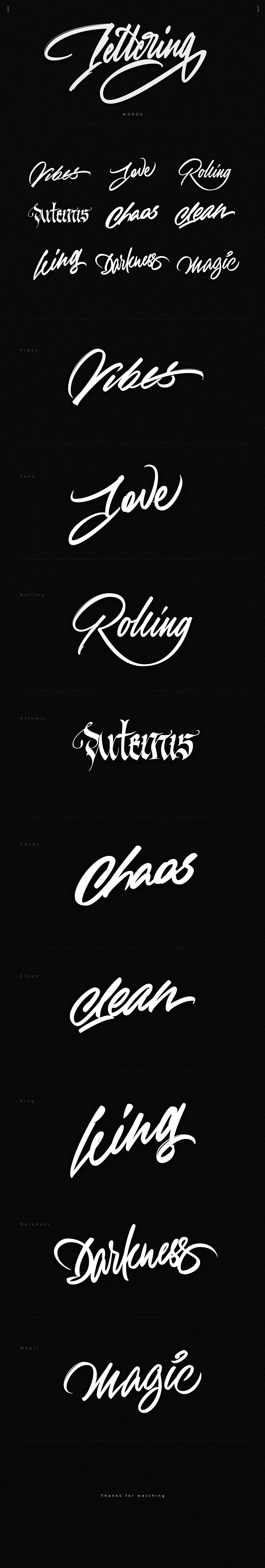 lettering Calligraphy   logo typography   word