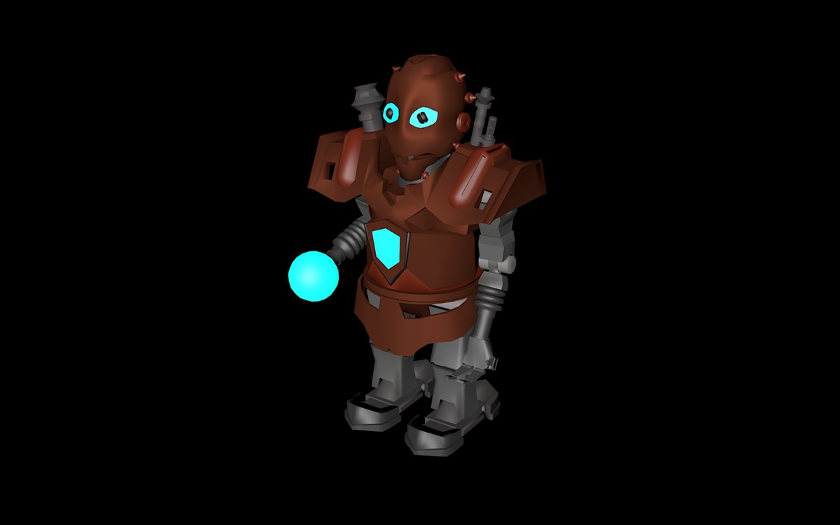 Adobe Portfolio roboter above game design Character alien machine different