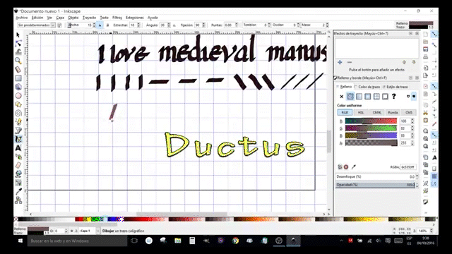 Adobe Portfolio animatedGif Calligraphy   Coursera DUCTUS inkscape letter A medieval manuscripts spanish stroke order